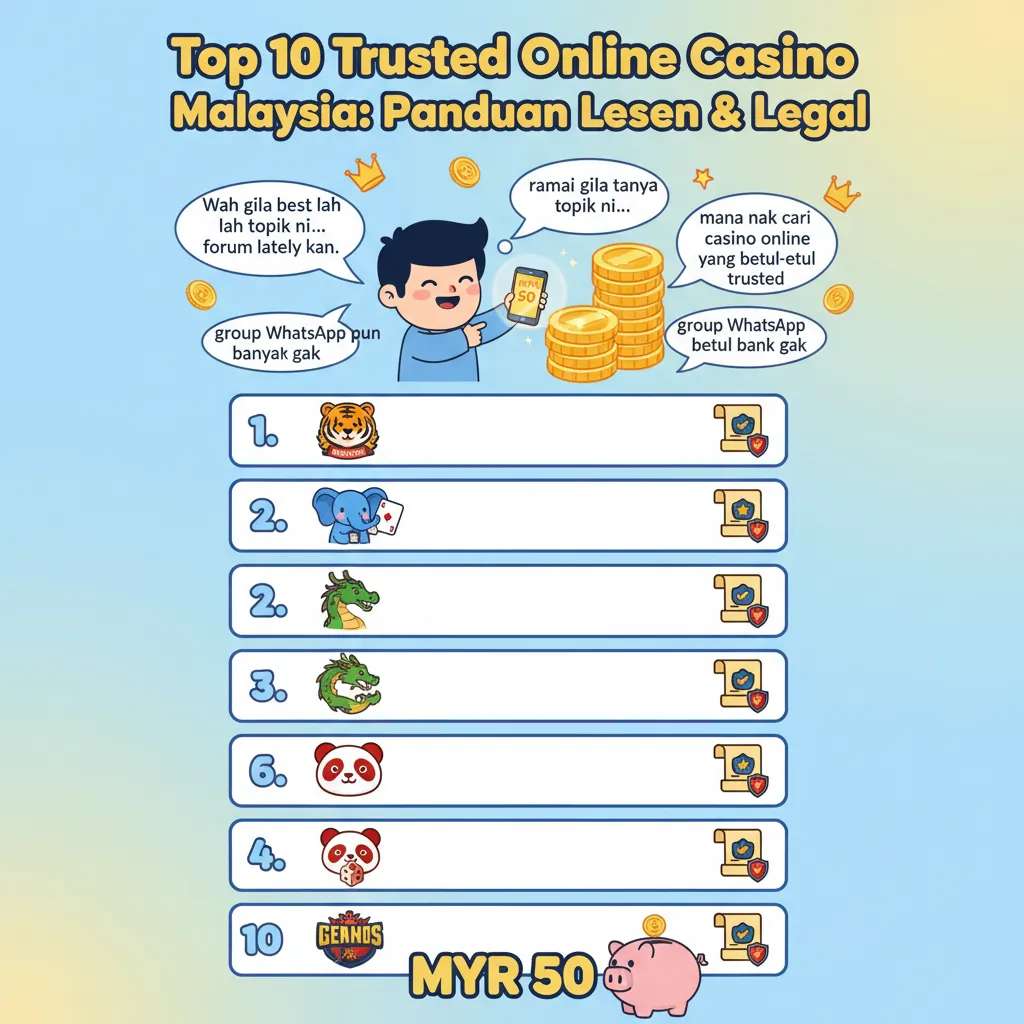 Top 10 Trusted Online Casino Malaysia: Panduan Lesen & Legal