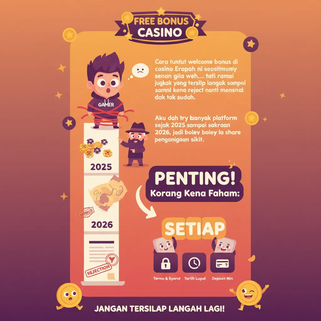Cara tuntut welcome bonus di casino Eropah
