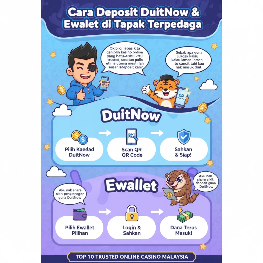 Cara Deposit DuitNow & Ewallet di Tapak Terpercaya